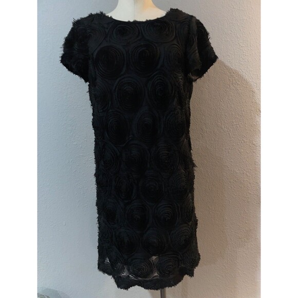 Ali Ro Women’s Vintage Silk 3D Applique Cocktail Dress size 8 Shift Whimsigoth - Picture 2 of 11